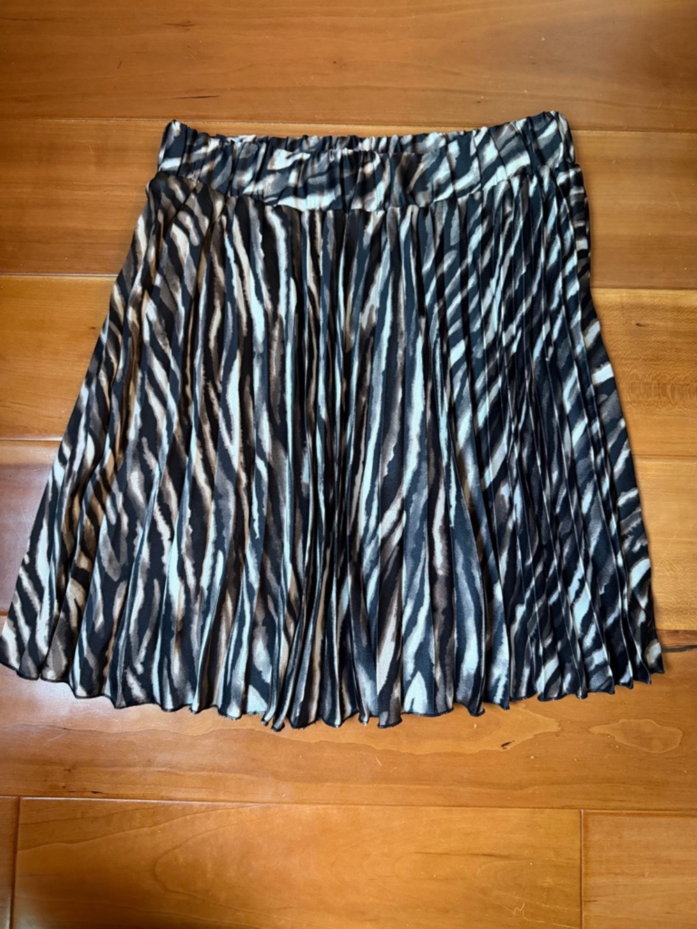 Zara Pleated Skirt/Skort in Zebra Print - XS